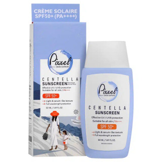 کرم ضد آفتاب بیرنگ پیکسل SPF 50 مدل سنتلا محافظ UVA ،UVB، ++++PA انواع پوست حجم 50 میلیلیتر